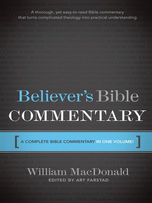 cover image of Believer's Bible Commentary